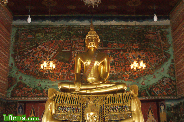 พระในพระอุโบสถ วัดอัมพวันฯ