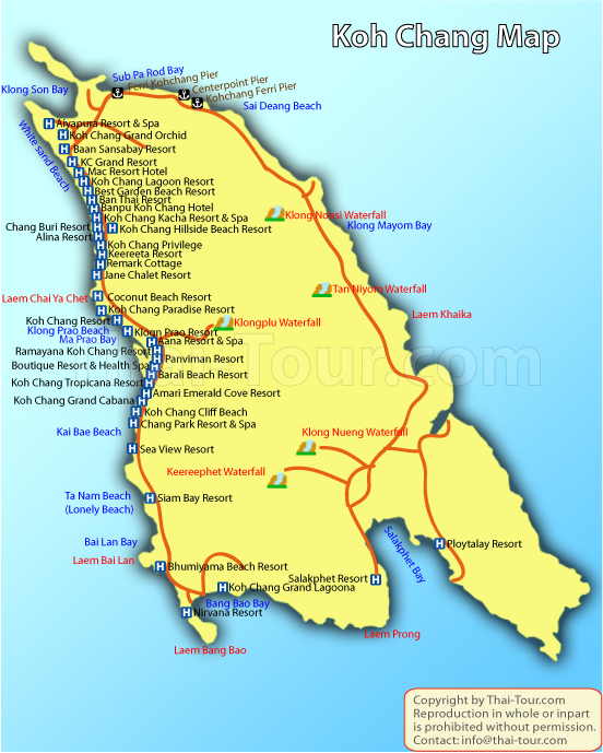 แผนที่เกาะช้าง 