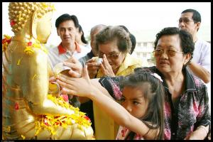 กิจกรรมสรงนํ้าพระรับสงกรานต์