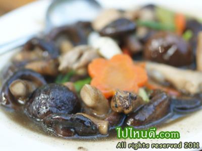 เห็ดผัดน้ำมันหอย